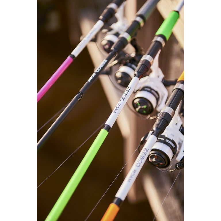 Zebco Roam Spinning Reel and Fishing Rod Combo, 6-Foot 6-Inch 2-Piece  Fiberglass Fishing Pole, Split ComfortGrip Rod Handle, Soft-Touch Handle  Knob, Size 30 Reel, Aluminum Spool, Green 