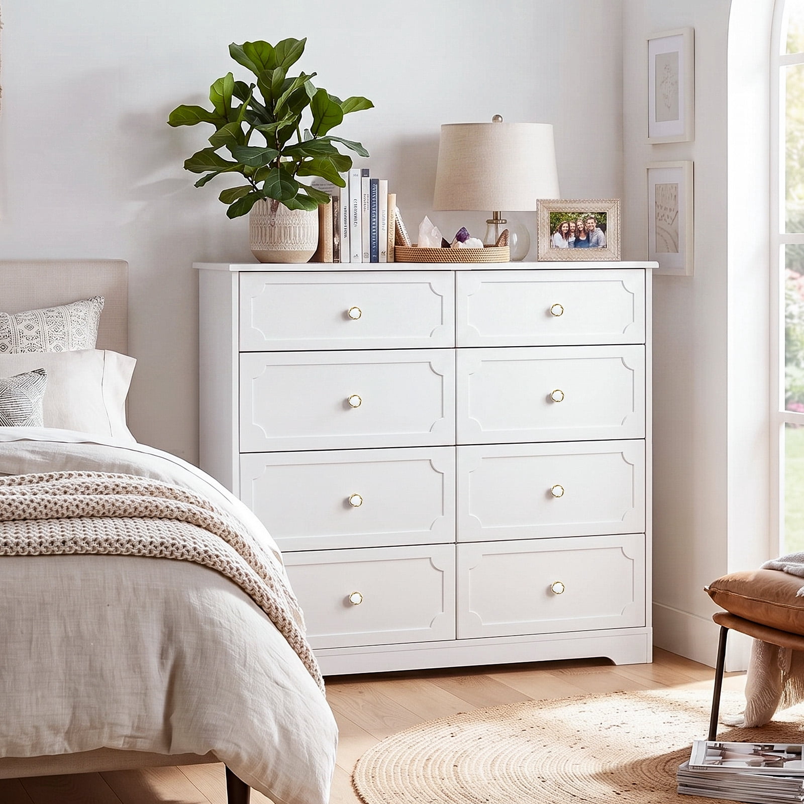 Mainstays Harrington 6 Drawer Dresser, Washed Oak