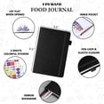 thumbnail image 2 of Food Journal for Weight Loss, Meal Planner & Daily Food Wellness Diary to Count Calories Nutrient Intake,Weight Loss Journal to Track Health (A5 size) Black, 2 of 6