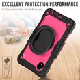 thumbnail image 4 of For Xiaomi Redmi Pad SE 8.7 inch 2024, 360 Rotating Shockproof Cover with Stand, Handle, Shoulder Strap, Rose Panel, 4 of 7