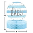 thumbnail image 2 of Creative Converting 346393 9 x 12 in. Foil Celebration Baby Shower Centerpieces, Blue & Silver - 6 Count, 2 of 2