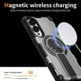 thumbnail image 6 of Magnetic Case for Samsung Galaxy S25 Edge, Support Wireless Charging, Rugged Phone Case with Built-in Kickstand, Anti-Slip Cover Military Grade Protection Case for Samsung Galaxy S25 Edge, Silver, 6 of 7