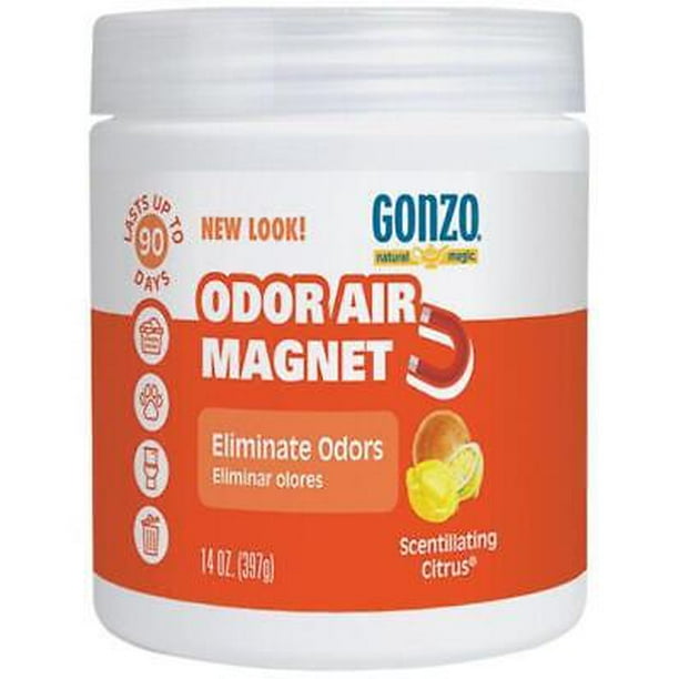 2Pc Gonzo Natural Magic Citrus Scent Odor Absorber 14 oz Gel