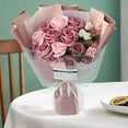 thumbnail image 4 of jifeng Artificial Flowers Box Set Rose Flower Gift Centerpieces Arrangements in Box for dark pink, 4 of 8