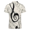 thumbnail image 5 of Musical Notes Men Zipper T-shirt Summer Casual Short Sleeve T-shirt Top, 5 of 7