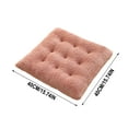 thumbnail image 3 of Hiroekza Solid Color Frosted Chair Cushion Dining Chair Cushion Office Student And Winter Seat Cushion Non Fading Coral, 3 of 5