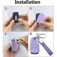 thumbnail image 7 of Key Fob Cover Compatible with Chevy Camaro Cruze Equinox Malibu Traverse Blazer Volt Bolt Sonic Trax Keychain Case Holder Protector,White, 7 of 7
