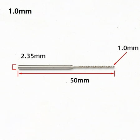 

1Pc 2.35mm Shank Straight Handle Drill Bit Woodworking Hss Drill Bit 0.8-2.0mm
