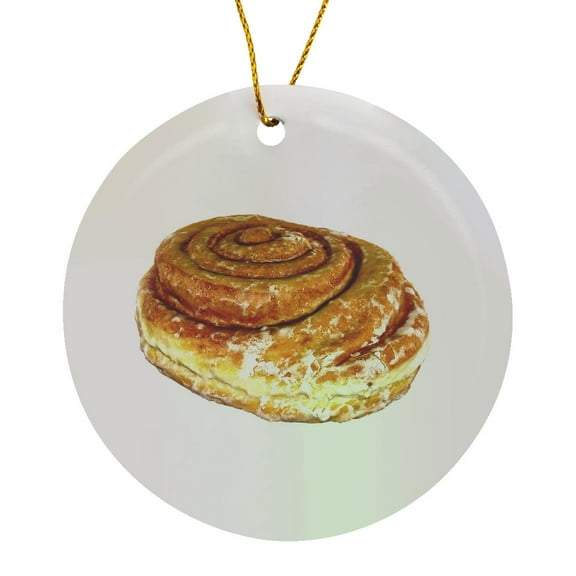 Honey Bun, Circle Porcelain Ornament