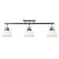 thumbnail image 4 of Duncan Semi-Flush - Track Light in Chrome with Matte White Shades, 4 of 5