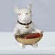 thumbnail image 3 of Estatuilla de perro creativa, bandeja de tocador, almacenamiento de artículos diversos, llavero de , exhibición de , decoración para sala blanco Macarena Bandeja organizadora de estatuas, 3 of 8