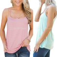 thumbnail image 3 of Cami Top para Mujeres Casual Ropa de Mujeres Adelgazante Camisetas Bajas Manga Larga Vacaciones Oficina Rosado BLESIY camiseta sin mangas de cami, 3 of 8