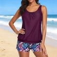 thumbnail image 6 of HUAXUN Tankini Swimsuits for Women Tummy Control Y2k Swimsuit Swimsuit Coverup Drawstring Backless Design Beachwear 2 Piece Swimsuit Tummy Control Bathing Suit, 6 of 8