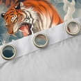 thumbnail image 4 of Manfei Traditional Tiger Wave Black Out Curtains for Home, Red Sun Curtains Pack of 2 (42x63 Each) for Office, Blue Orange Gray, 4 of 6