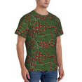 thumbnail image 4 of Yiaed Red Snake Print Mens Short Sleeve Tight Fit T-Shirt, Crewneck Casual Tee-Medium, 4 of 5