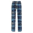 thumbnail image 6 of Fabrcox Halloween Pajama Pants for Women Pumpkin Ghost Moon Women's Sleep Pants Fall Winter Festival Soft Womens Lounge Pants Blue XXXL, 6 of 6