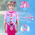 thumbnail image 3 of Koorium Kids Swim Jacket Float Life Vest Buoyancy Swimwear Toddler Swimming Training Aid with Adjustable Safety Straps, Pink, M (4-5 Years/35-40lbs), 3 of 8
