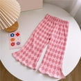 thumbnail image 2 of WERYOUNG Pantalons Décontractés Filles Garçons Été Décontracté Dessin Animé Graphique Imprimé Extensible Taille Élastique Grand Jambe Évasée Pantalons Filles Mignons Usage Quotidien Pantalons, Rose, 18-24 Mois, 2 of 5