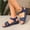 Dark Blue, variant on Fnooota Comfort Sandals for Women , Open Toe Platform Ankle Strap Beach Summer Shoes Sandals Beige Size 7