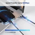 thumbnail image 4 of Adaptador USB-C a USB-A, convertidor USB C, conector USBC compatible con Apple iPhone 14/13/12/11/Pro/Max/Plus/Mini/AirPods/iPad/Watch, (4, negro), 4 of 5