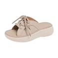 thumbnail image 3 of Sandals Women Wedge Open Toe Thick Soled Slip-on Lace-up Arch Support Slippers Casual Comfortable Spring Summer Outdoor Beach Shoes, 3 of 10