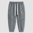 thumbnail image 2 of 18-24 Months Toddler Boys Pants Fleece Lined Thick Straight Leg Elastic Waist Cozy Sweatpants with Side Pockets Fall Winter Casual Wear for Boys 12 18 Months 2T 3T 4T 5T 6T,Dark Gray, 2 of 4