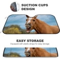 thumbnail image 4 of GZHJMY Car Windshield Sunshade Funny Horse Yawning, Foldable Car Visor Front Window Sun Shade for SUV Car 55 x 27.5 inch Keep Vehicle Cool, 4 of 6