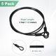 thumbnail image 3 of Uxcell 5-Pack Candado de Cable de Seguridad, 4FT 4mm Cable de Acero Inoxidable Recubierto para Equipaje, Resistente a Cortes, Cable de Acero Trenzado [Negro], 3 of 6