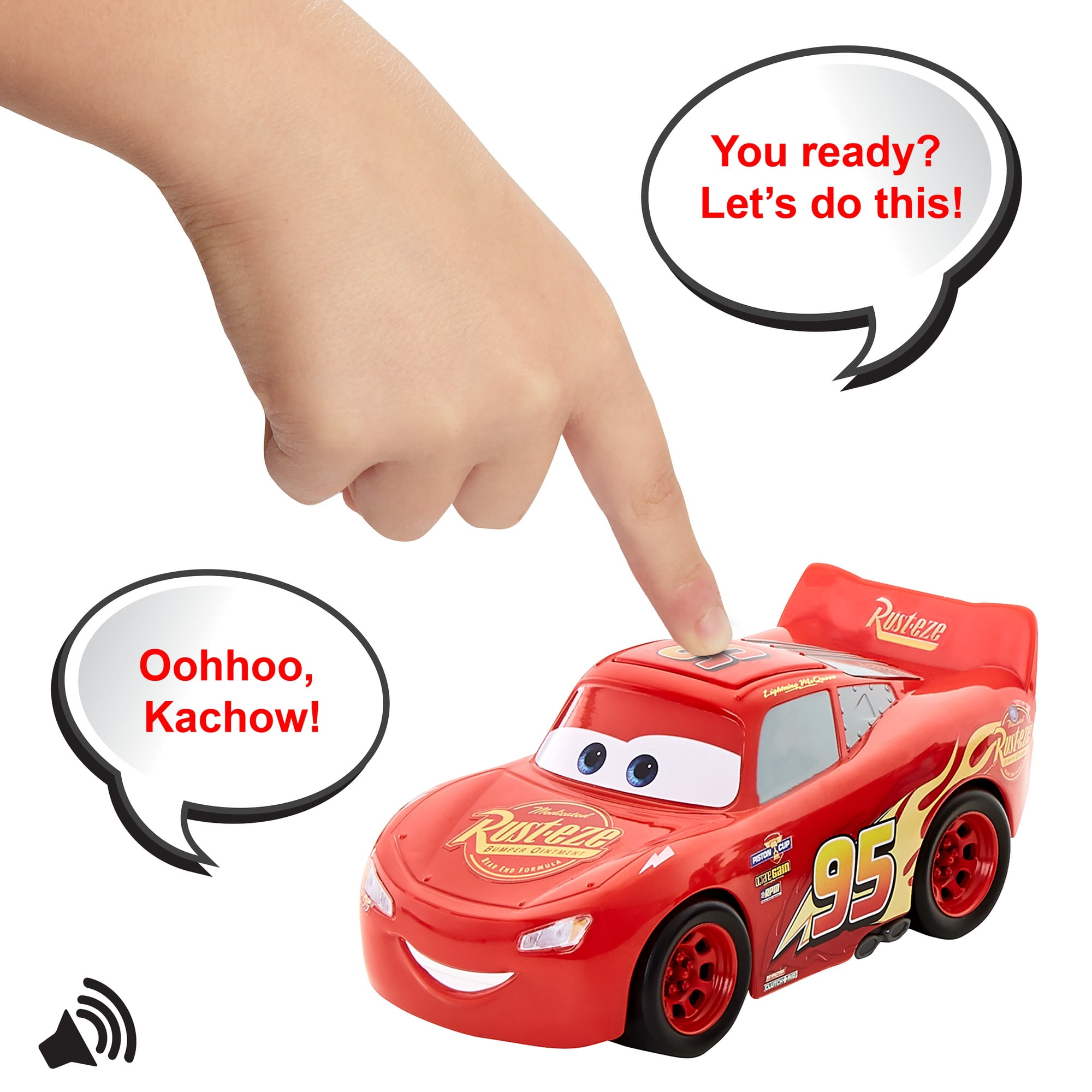 Disney Pixar Cars Track Talkers Lightning McQueen Vehicle, 5.5 inch Talking Toy Car Collectible  (图2)