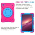 thumbnail image 6 of ELEHOLD Rugged Case for Samsung Galaxy Tab A8 10.5" (X200/X205/X207),Three-Layer Protection PC+Silicone Case with 360° Rotatable Kickstand Folding Handle Grip Shoulder Strap Shockproof Case,Rose, 6 of 8