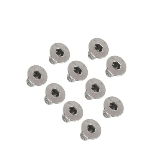Shengyu 10 Pieces Titanium Alloy Button Head 10mm x Socket Bolts Hexagon Screws M3 Silver M3x6mm