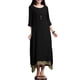 thumbnail image 1 of Nuevo Vestido Vintage Femenino Dobladillo Irregular Hem Casual Boho Suelto Largo Maxi Vestidos Tomshoo Negro/XL, 1 of 7