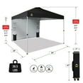 thumbnail image 4 of CROWN SHADES Canopy Tent 10x10 Pop Up Canopy Outdoor Shade with Pockets Sidewall, Easy Up Sun Shelter with One Person Set Up Center Lock Black, 4 of 8