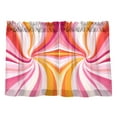 thumbnail image 7 of Yayeee Kitchen Curtains Tier Pair Light Filtering 27"x24" Rod Pocket Short Cafe Window Panel, Swirling Lines, 7 of 7