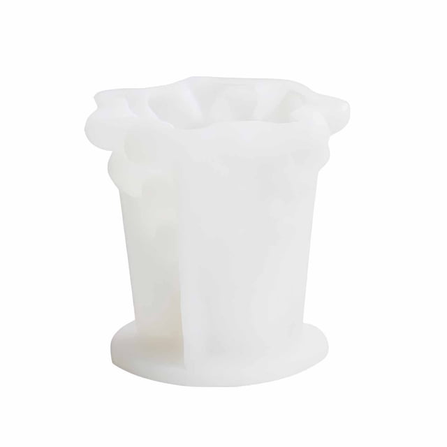 Matsuzay Molde para velas de árbol de Navidad, hecho a mano, fácil, divertido, interesante y elegante. Ideal para velas aromáticas, jabón y Aromaterapia y Aceites Esenciales blanco S