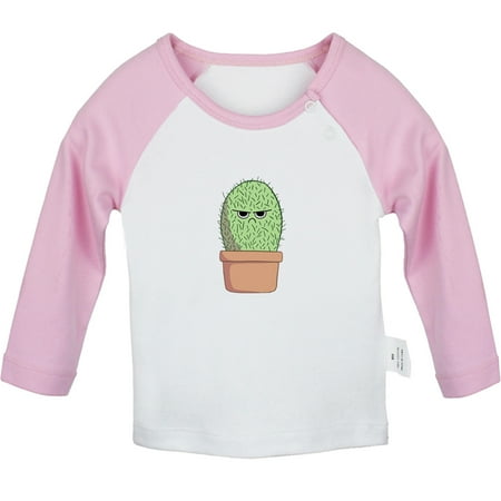 

Nature Cactus Pattern T shirt For Baby Newborn Babies T-shirts Infant Tops 0-24M Kids Graphic Tees Clothing (Long Pink Raglan T-shirt 0-6 Months)