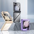 thumbnail image 3 of Samsung Series | Galaxy Z Flip5 Transparent Leather Hinged Phone Case,iPhone 14 Pro, 3 of 7