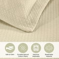 thumbnail image 2 of Superior Solitaire Cotton Decorative Bedspread and Sham Set, Queen, Ivory, 2 of 10