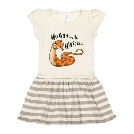 

Inktastic Hugs and Hisses- Cute Snake for Valentines Day Gift Toddler Girl Dress