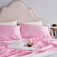 thumbnail image 6 of ANMINY Satin Pillowcase Set of 2 Standard Silk Bedding Pillowcases 40" x 20" Pillow Cover, Light Pink, 6 of 6