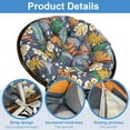 thumbnail image 3 of TOPCHANCES Waterproof Papasan Chair Cushion Only, 47 inch Tuffed Round Floor Seat Cushion, Swing Chair Seat Cushion with Ties, Gray & Leaf, 3 of 12