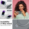 thumbnail image 5 of with Magnetic Invisible Stand Phone Case for iPhone 12 Pro Max 6.7 inches, Silicone Compatible with Magsafe Military Grade Full Camera Protection Phone Covers for Women Men(Gray), 5 of 14