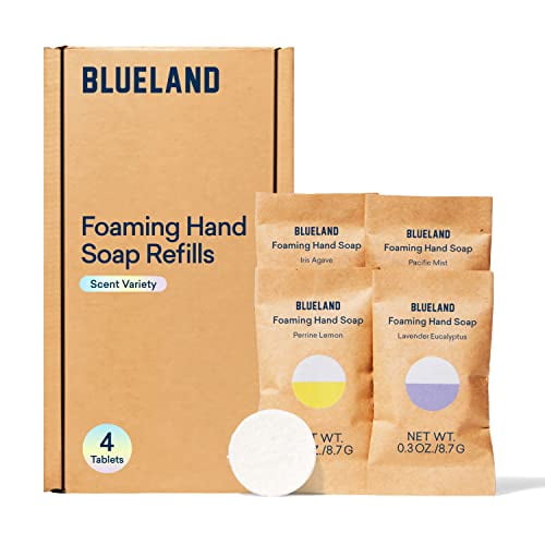 BLUELAND Foaming Hand Soap Tablet Refills 4 Pack Eco Friendly
