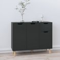 thumbnail image 1 of vidaXL Sideboard High Gloss Black 90x30x72 cm Engineered Wood, 1 of 5