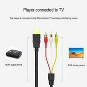 1.5m /5ft Video Cable HDMI to RCA Audio AV Adapter, Male M/M 3-RCA DVD HDMI 1080P for HDTV