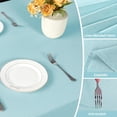 thumbnail image 3 of ICEANT Textured 54 Inch Round Tablecloth - Light Blue Waterproof Spill-Proof Fall Table Cloth Wrinkle Free Circle Dining Tablecover for Birthday Easter Holiday Farmhouse Party Decor 1-3 Seats, 3 of 9