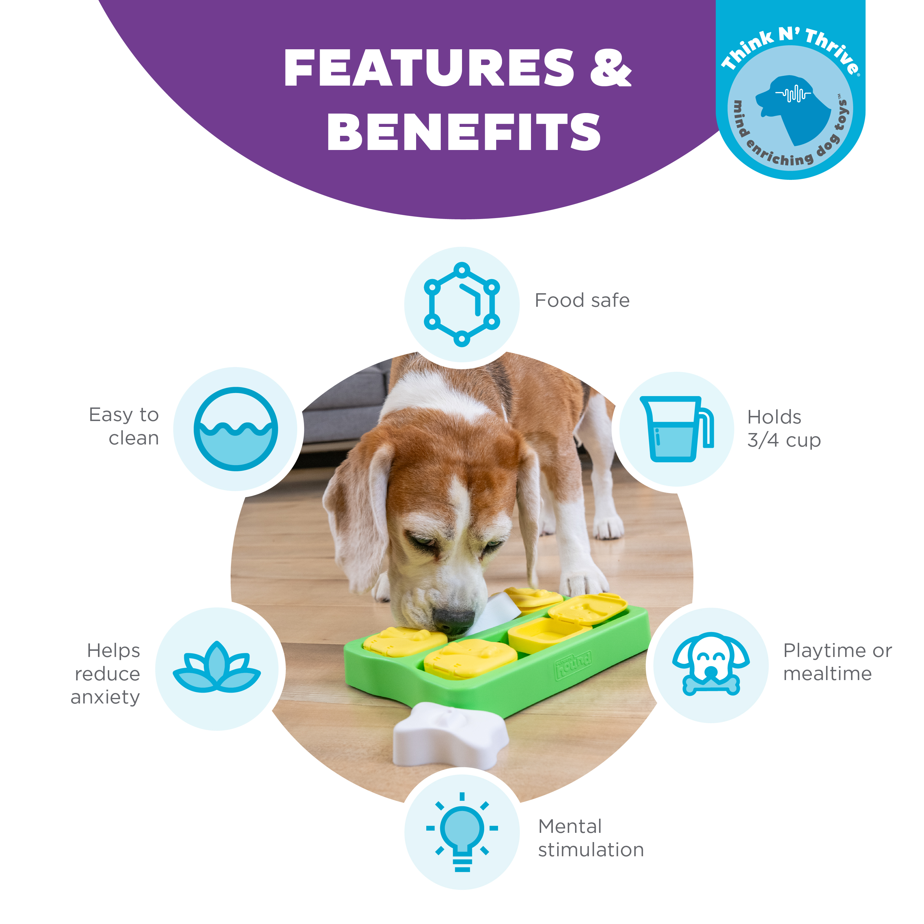 Outward Hound Nina Ottosson Dog Brick Level 2 Puzzle photo 2