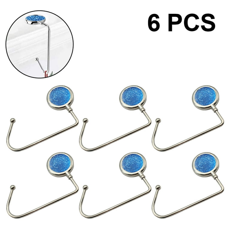 6 Pieces Purse Hook Hanger, Sturdy Non-Slip Shinny Surface Metal Hook  Handbag Hanger for Table Desk in Restraurant Bar Restroom O 