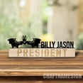 thumbnail image 2 of Craftnamesign Custom Wooden Bat Desk Name Plate, Bat Metal Nameplate for desk, Desk Name Plate, 2 of 5