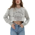 thumbnail image 5 of Amazhiyu Women's Printed Pullover Cropped Sweatshirt Crew Neck Long Sleeve Crop Tops, 5 of 14